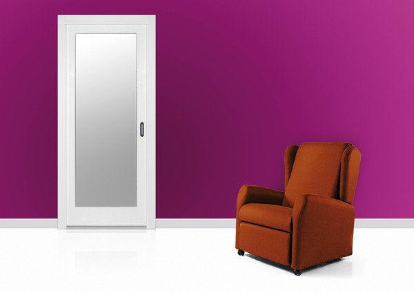 PORTA LACCATA CON VETRO
