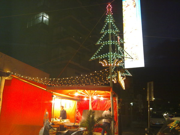 luminarie in tettoia