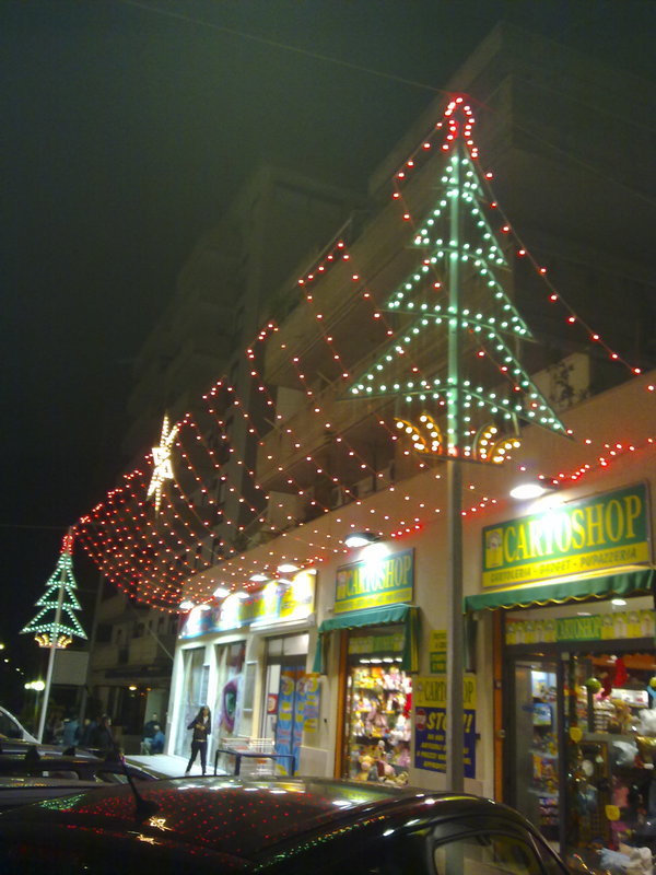 luminarie in tettoia