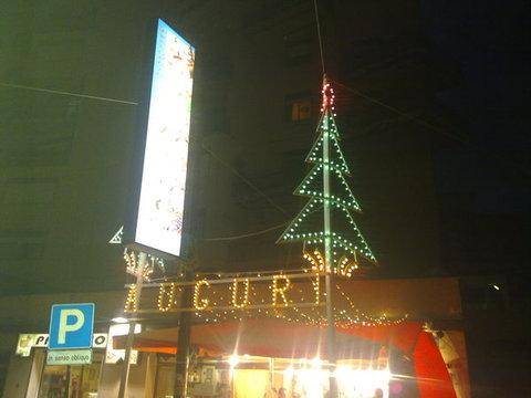 luminarie in tettoia
