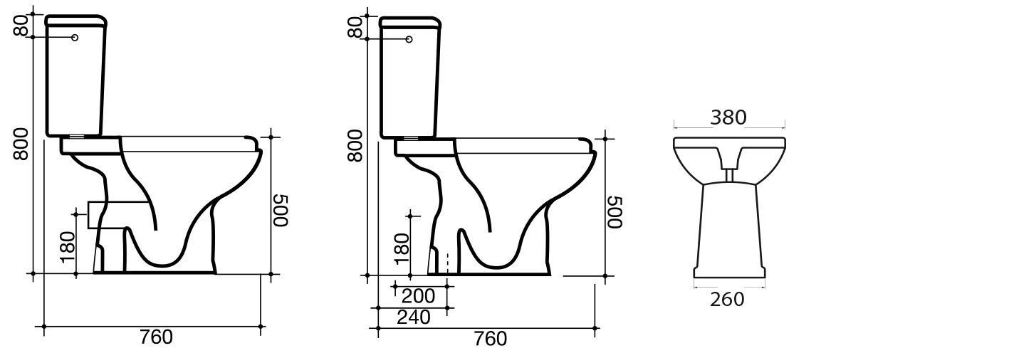 Vaso monoblocco disabili Dianhydro Generico