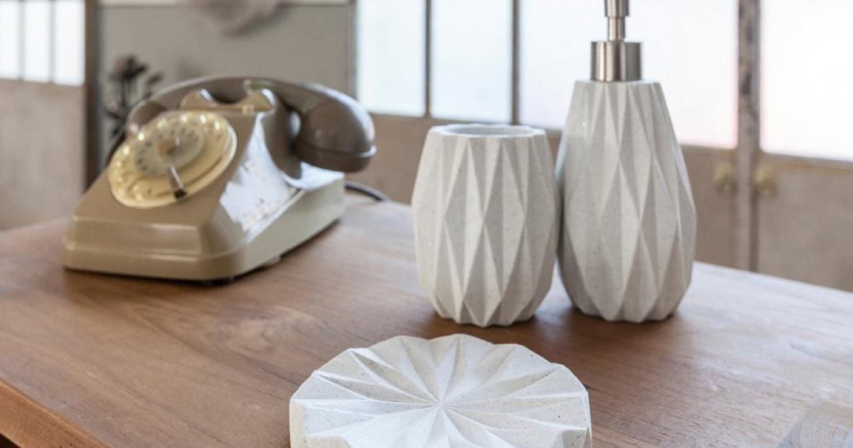 Set accessori in appoggio  CIPì GEOWHITE