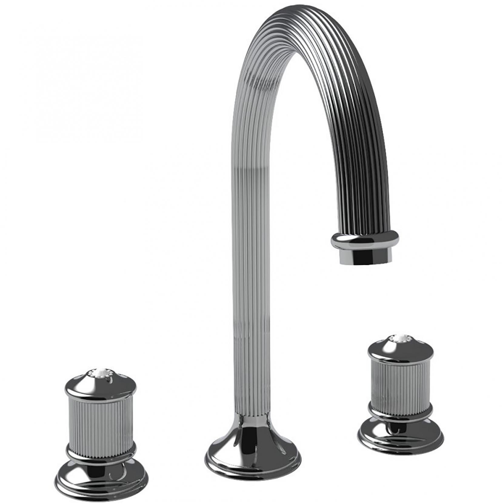 Gruppo lavabo 3 fori completo di piletta click-clack Bongio Impero Metal
