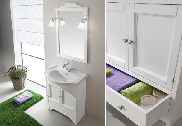 Composizione mobile bagno classico Eban Carla