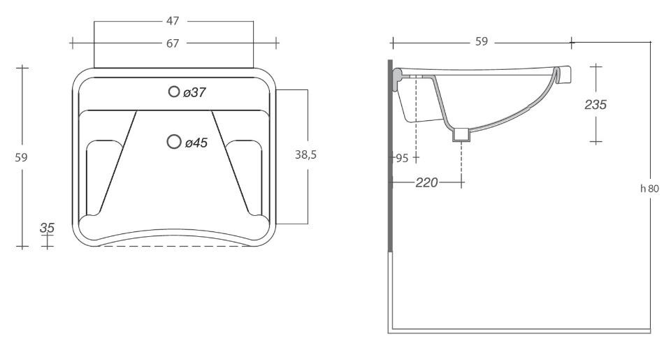 Lavabo disabili Dianhydro Generico