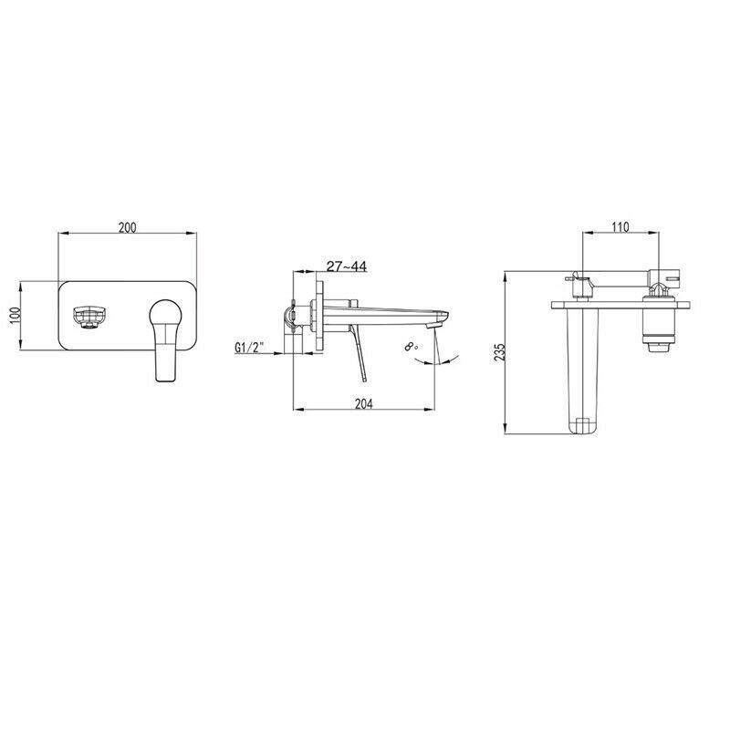 Miscelatore lavabo da incasso KARAG ANDARE