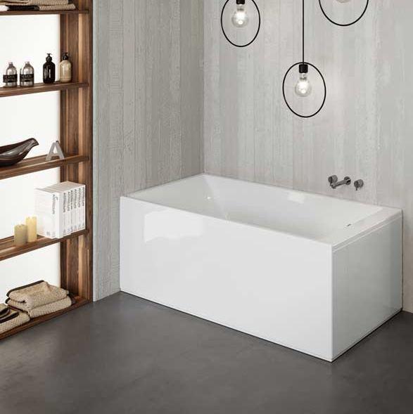 Vasca Idromassaggio KINEDO SLIM EDGE RETTANGOLARE ver. DigitalPlus b.co lucido con pannelli