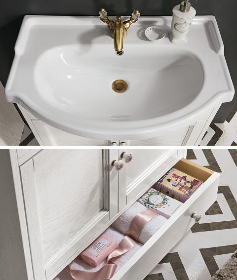 Composizione mobile bagno classico Eban Carla