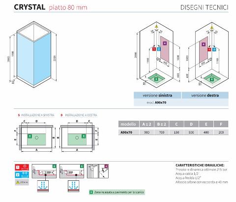 Cabina doccia idromassaggio Novellini Crystal - VERSIONE SENZA TETTUCCIO