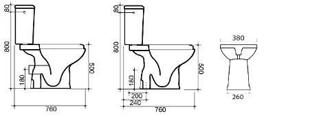 Vaso monoblocco disabili Dianhydro Generico