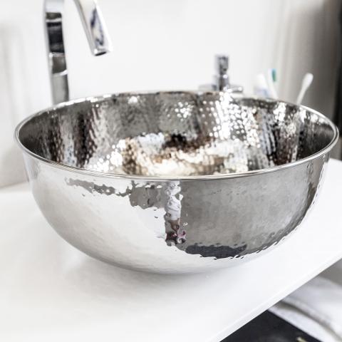 Lavabo appoggio ottone cromato Cipi' New Shine