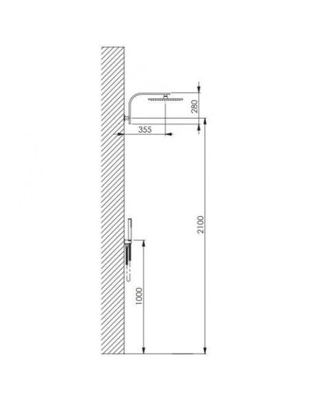 Kit Doccia Lybra Quadro Damast