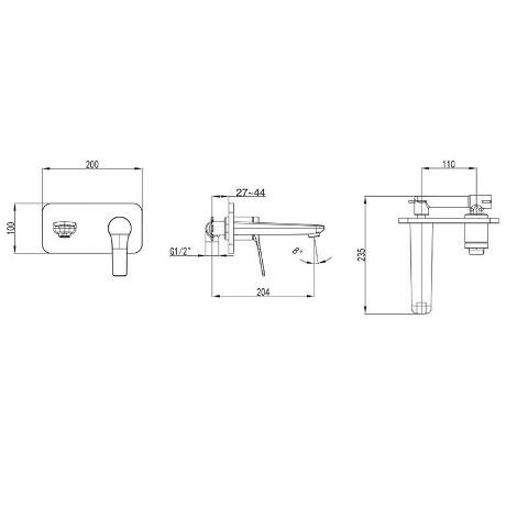 Miscelatore lavabo da incasso KARAG ANDARE