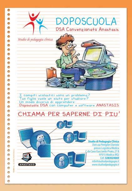Doposcuola specialistico per DSA/BES convenzionato Anastasis