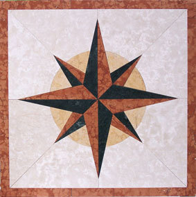 Mosaico su gres marmo e pietre dure