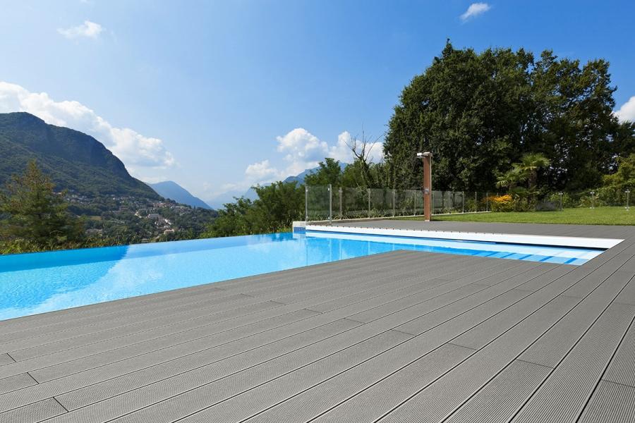 DEKING ,PAVIMENTI PER ESTERNI,BORDO PISCINA, IN WPC harobau NATURinFORM