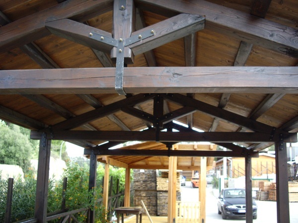 PORTICATO IN LEGNO MASSELO CASTAGNO CORSO LEGNAMI SRL PORTICATO