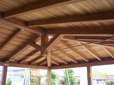 TETTOIE CON TRAVI IN LEGNO MASSELLO CORSO LEGNAMI SRL TETTOIA