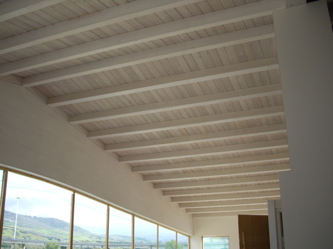 STRUTTURE IN LEGNO IMPREGNATE BIANCHE E CON DIVERSE COLORAZIONI RAL CORSO LEGNAMI SRL TETTO