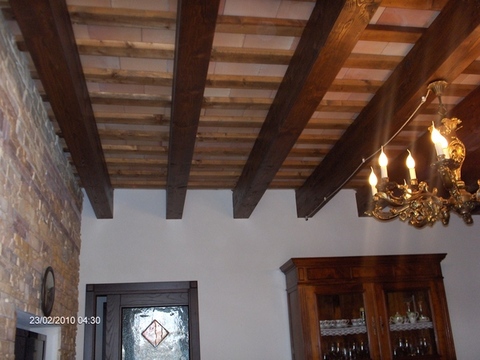 TETTO IN LEGNO  DI CASE PRIVATE  CORSO LEGNAMI SRL LAMELLARE