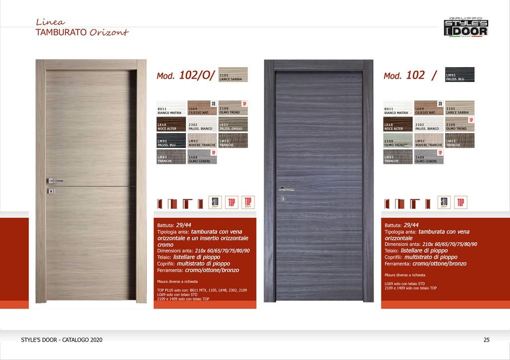 Porte interne in laminato Linea Tamburato Basic - Compost