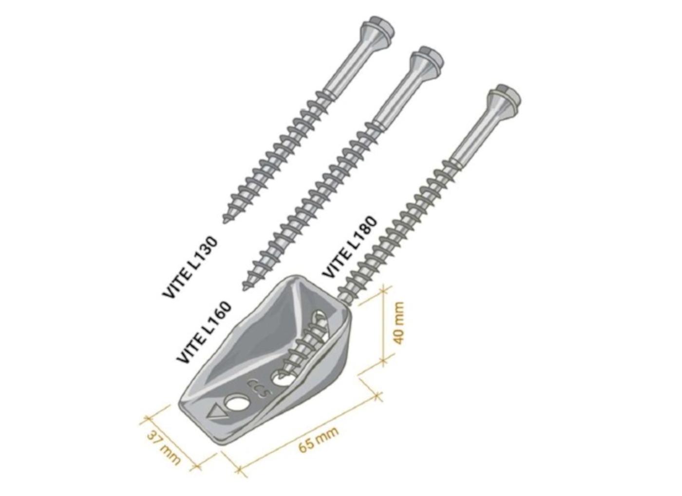 CONNETTORE LEGNO: RINFORZO SOLAI IN LEGNO  LECA CS LEGNO L160