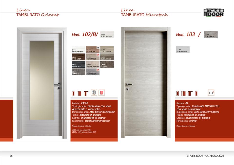 Porte interne in laminato Linea Tamburato Orizont - Microtech