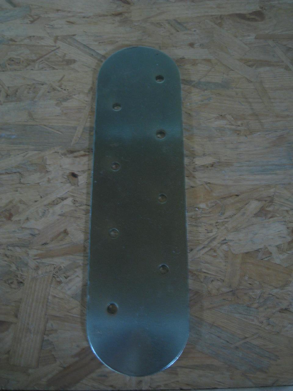 Piastra forata stondata 80x300 spessore 5 mm.