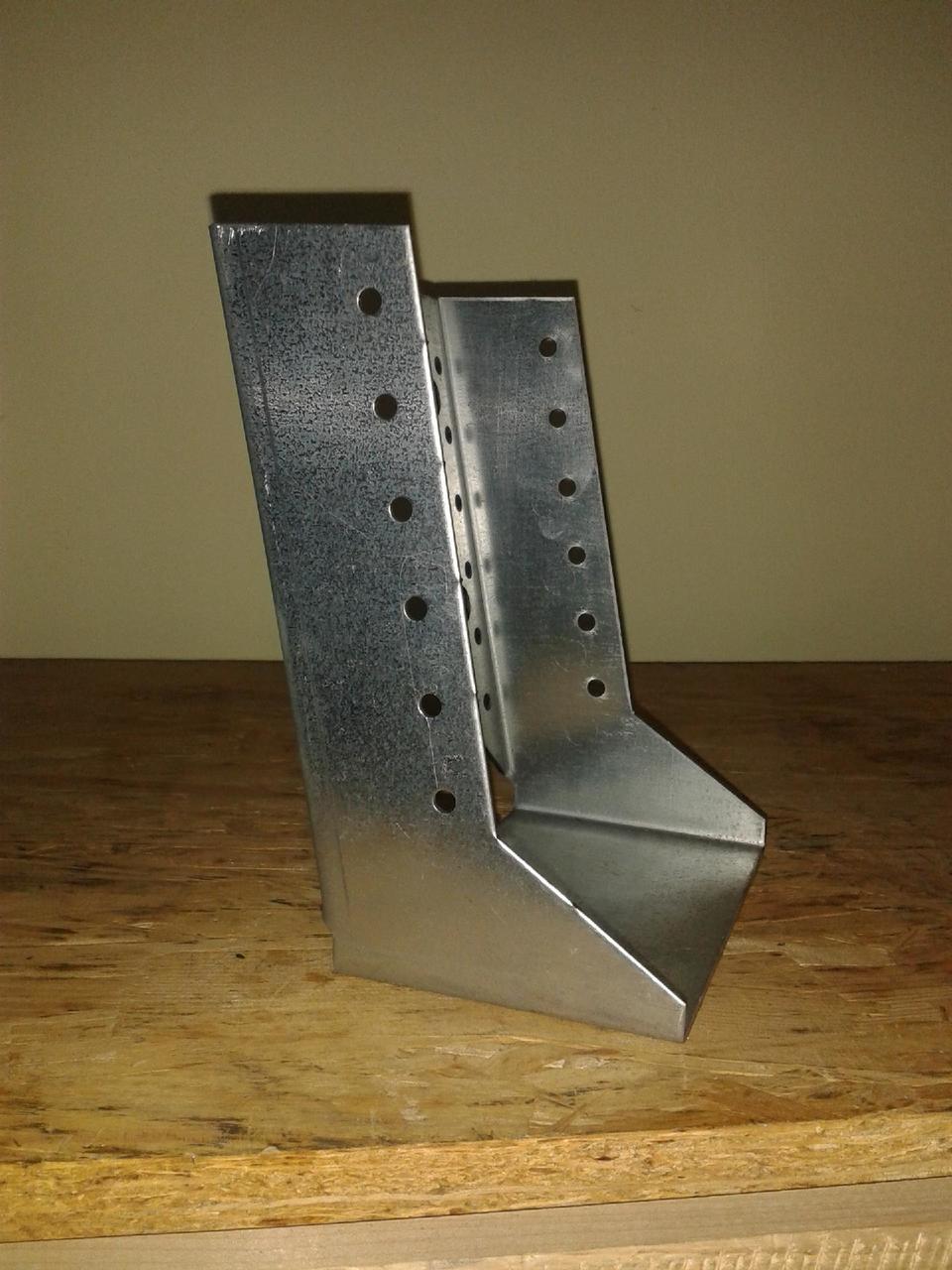 Scarpa ancoraggio travi V 120x160 zincato bianco con inclinazione