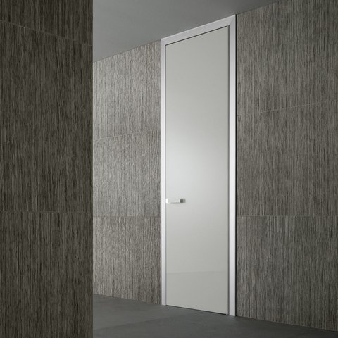 Porte in alluminio e vetro laccato Rimadesio Luxor