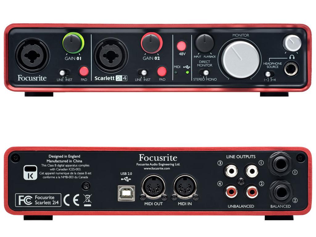 FOCUSRITE SCARLETT 2i4 - INTERFACCIA AUDIO USB 2 In/4 Out FOCUSRITE