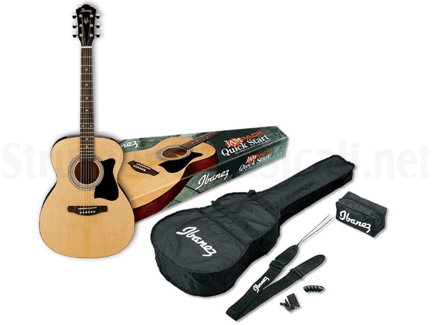 KIT CHITARRA ACUSTICA NATURALE CON ACCESSORI IBANEZ  VC50NJPNT