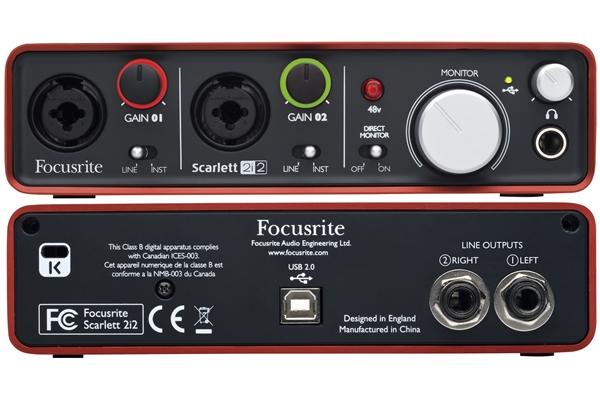 FOCUSRITE SCARLETT 2i2 - INTERFACCIA AUDIO USB 2 In/2 Out FOCUSRITE