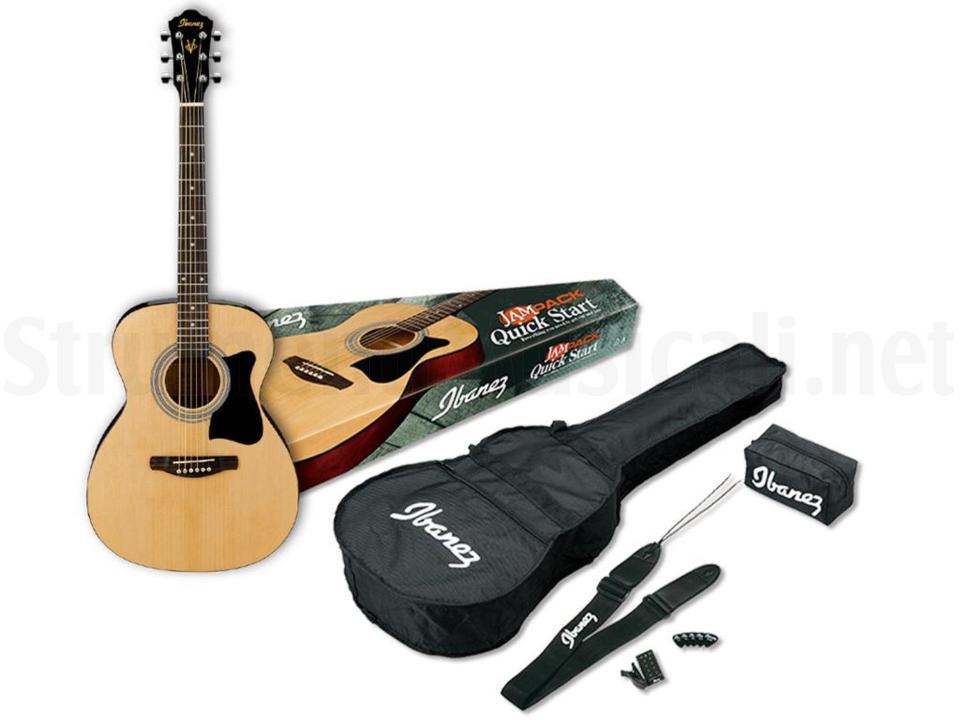 KIT CHITARRA ACUSTICA NATURALE CON ACCESSORI IBANEZ  VC50NJPNT