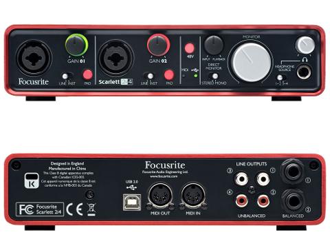 FOCUSRITE SCARLETT 2i4 - INTERFACCIA AUDIO USB 2 In/4 Out FOCUSRITE