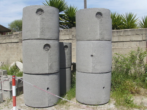 Tubi in cemento rotocompressi Manufatti in Cemento Fortunato