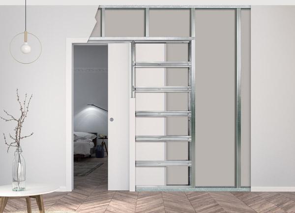 Controtelai per porte scorrevoli con stipiti ECLISSE ACOUSTIC