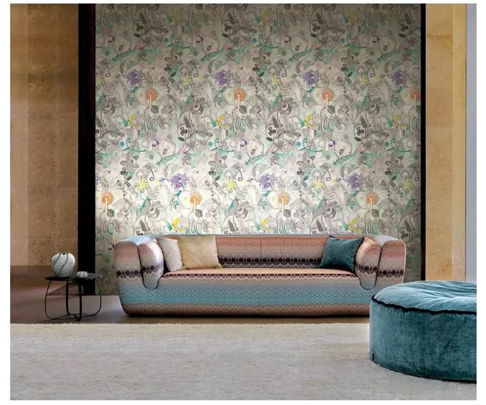 MISSONI HOME Carta da parati fantasie inconfondibili,stampe grafiche e colori pop  Missoni home Wallcoverings 01 e 02