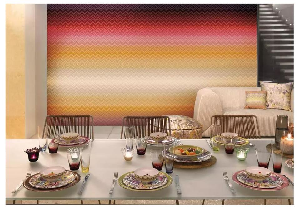 MISSONI HOME Carta da parati fantasie inconfondibili,stampe grafiche e colori pop  Missoni home Wallcoverings 01 e 02