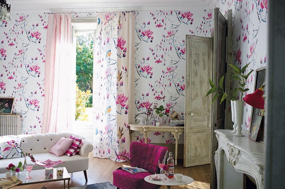 DESIGNERS GUILD carta da Parati vita e vivacita' attraverso i fiori nelle pareti designers guild