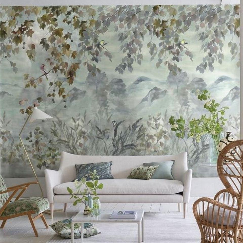 DESIGNERS GUILD carta da Parati vita e vivacita' attraverso i fiori nelle pareti designers guild