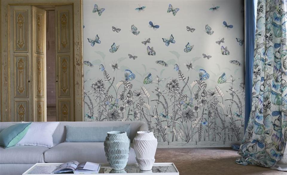 DESIGNERS GUILD carta da Parati vita e vivacita' attraverso i fiori nelle pareti designers guild