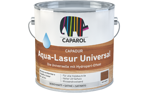 Fondo-finitura satinato all'acqua con effetto Hydroperl Caparol Capadur Aqua-Lasur