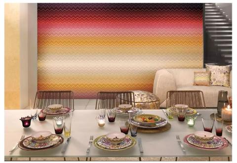 MISSONI HOME Carta da parati fantasie inconfondibili,stampe grafiche e colori pop  Missoni home Wallcoverings 01 e 02