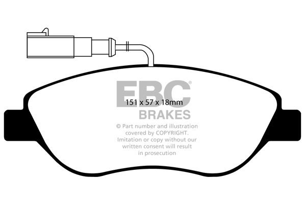 Pastiglie freno Anteriori EBC GREENSTUFF ALFA MITO