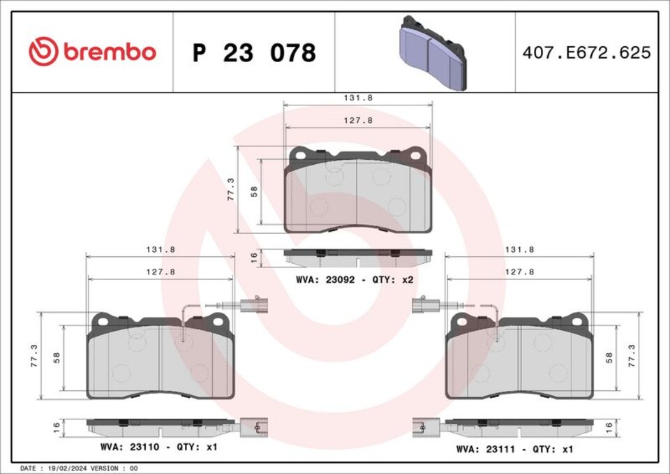 PASTIGLIE FRENO ANTERIORI BREMBO ALFA ROMEO 166 2.4 jtd