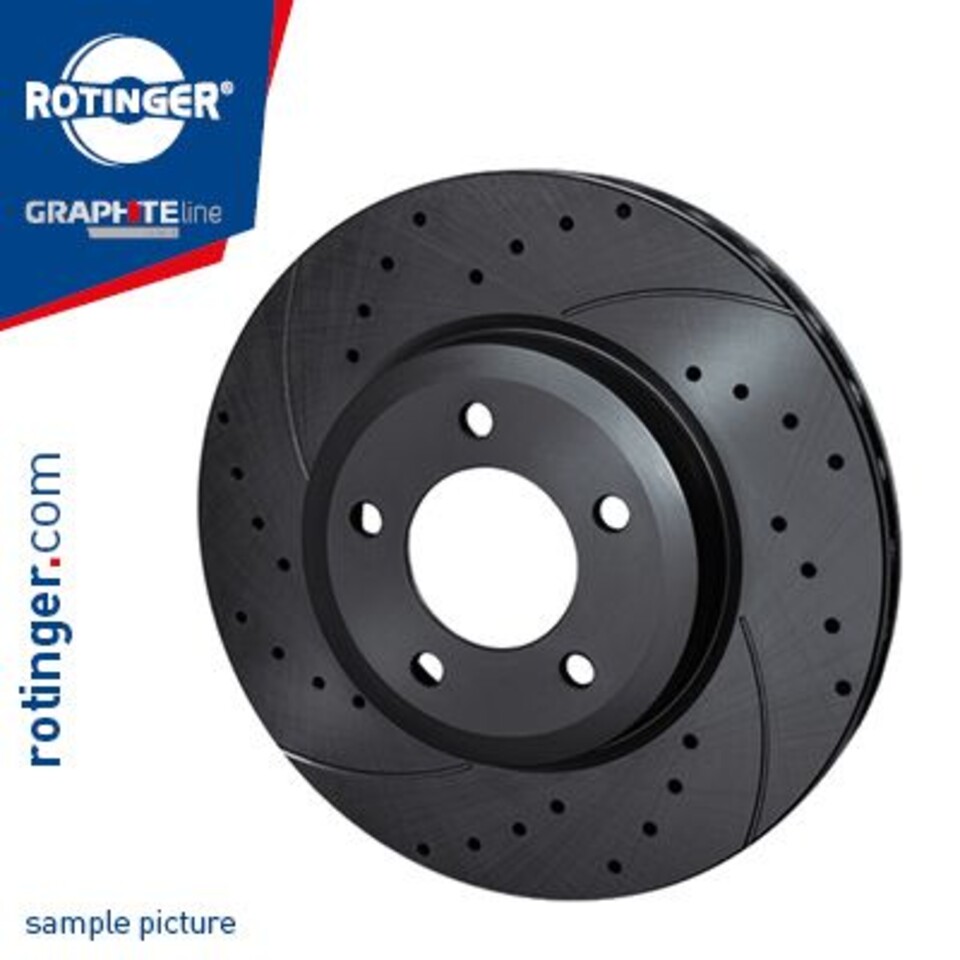 KIT  DISCHI FRENO FORATI E BAFFATI ROTINGER T5 + PASTIGLIE FRENO ATE Anteriori ALFA ROMEO GIULIETTA