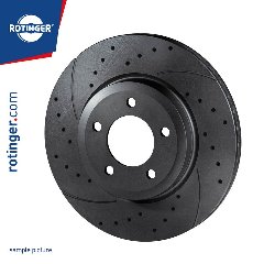 Kit Dischi Freno Forati & baffati ROTINGER T5 + Pastiglie ATE Anteriori PEUGEOT 208