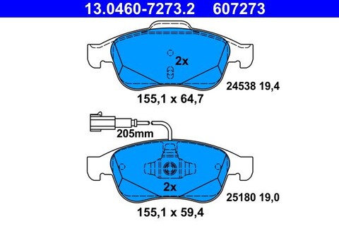 KIT  DISCHI FRENO FORATI E BAFFATI ROTINGER T5 + PASTIGLIE FRENO ATE Anteriori ALFA ROMEO GIULIETTA