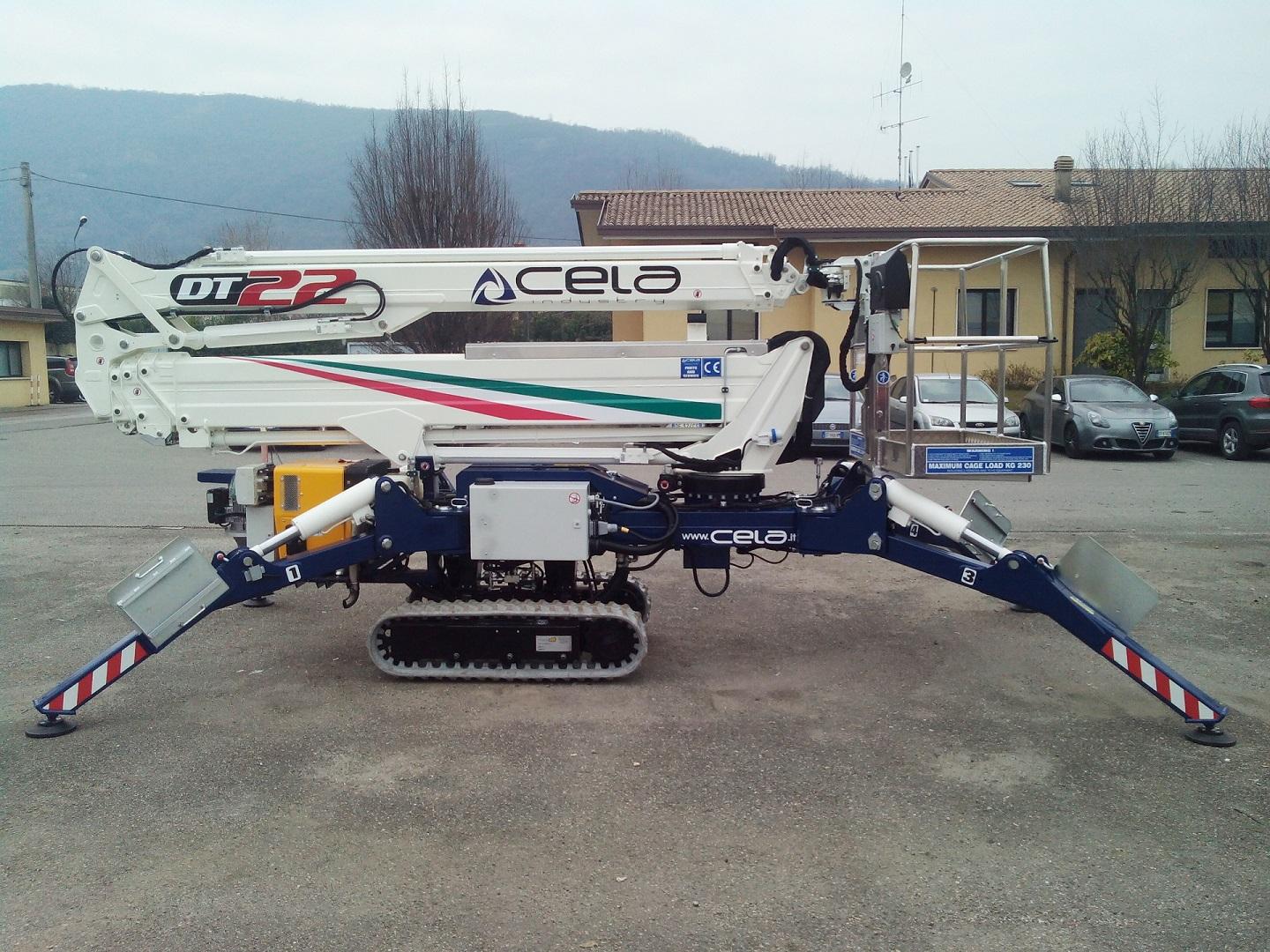 SPYDER CON CINGOLI CELA, CESTELLO DT CRAWLER 22 - SICILIA CELA SPYDER DT CRAWLER 22